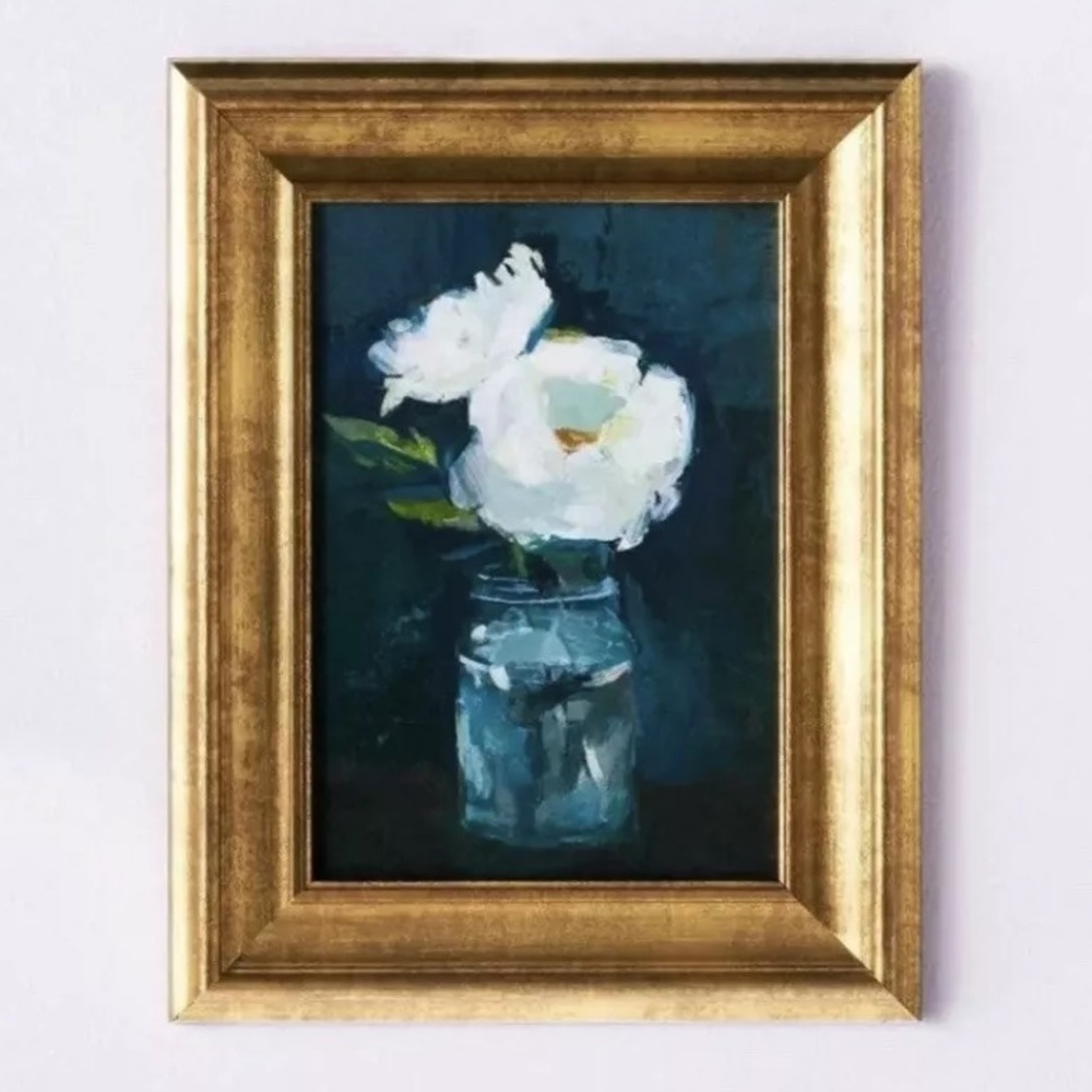 Studio McGee Floral Navy Wall Art